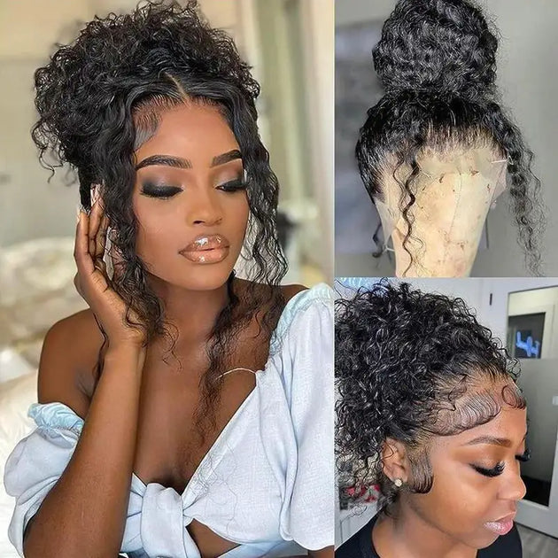 Pre Plucked Deep Wave Wig 360 Lace Frontal Wigs With Baby Hair