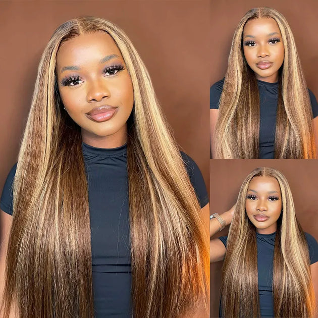 Ashimary 360 Invisi Strap Upgrade Glueless Highlight Brown