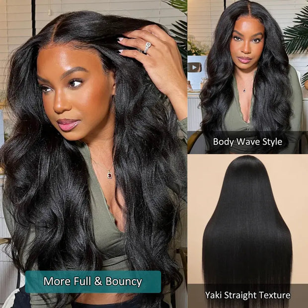 Yaki Straight 10x6 Parting Max Wear and Go Glueless Bye Bye Knots Pre Cut Lace Wig Ashimary