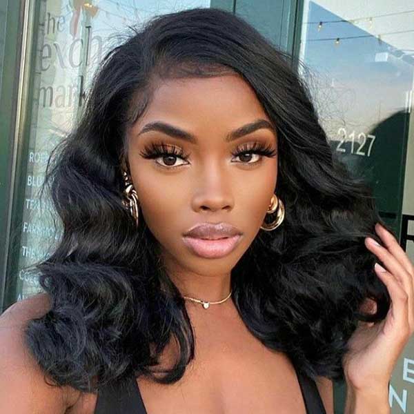 Side Part Bob Wig Body Wave Customized 13x4 Lace Front Wig 10A Human Hair