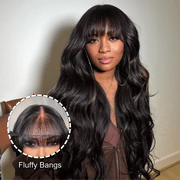 Body Wave with Bangs 6x4.5 Lace Closure Wig