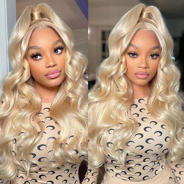 613 Blonde Body Wave Transparent HD Lace Front Wigs 13x4 Ashimary Human Hair