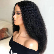 Ashimary 13x6 Full Transparent Lace Front Wig Natural Black Color Jerry Curly Hair