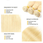Hair Bundles 613 Honey Blonde Hair Straight 100% Human Hair - ashimaryhair