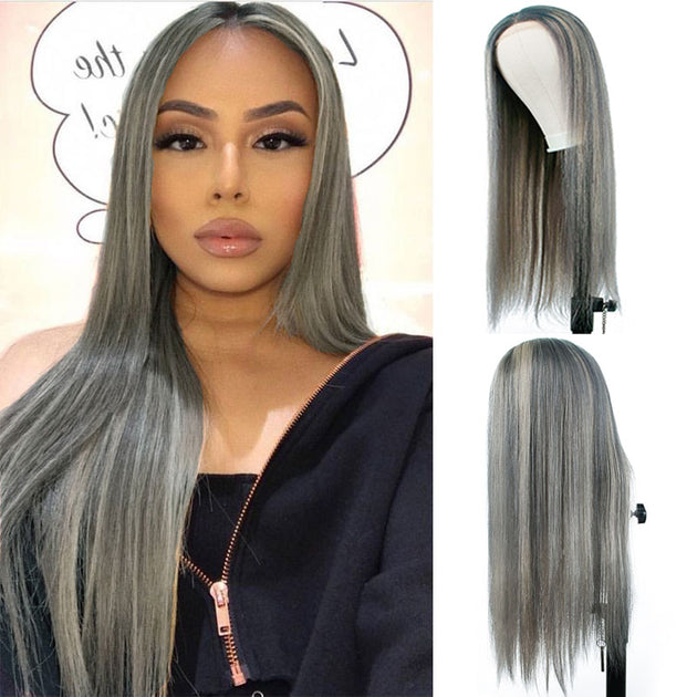 Gray wigs Glueless & Human HairVersatile gray wig style ashimaryhair