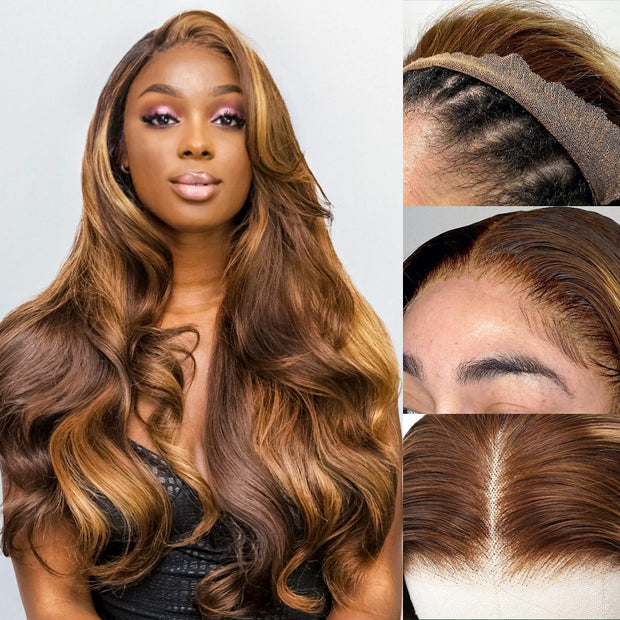 Flash Sale Wear & Go Wig Highlight Mix Color 4x4/5x5/6X4.5 Glueless Lace Wigs Ashimary Hair