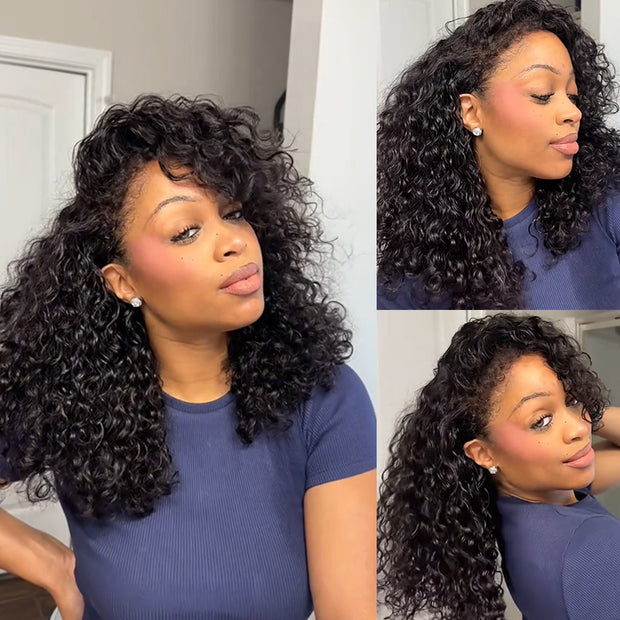 Flash Sale 4C Kinky Edges Curly Hair Transparent HD Lace Front Wigs With Realistic Hairline