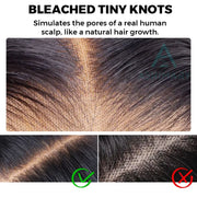 Perfect Kinky Straight Wear & Go Glueless Natural Hairline Pre Cut Hd Lace Ready to Wear Wig with Pre Bleached Knots