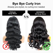 Ready to Wear & Go Pre Cut Upgraded Crystal Lace Glueless Body Wave Human Hair Wigs with Pre Plucked Hairline & Bleached Knots
