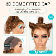 Flash Sale Invisi-Strap Snug Fit 360 HD Transparent Lace Water Wave Wig P4/27 Highlight Ombre Color Pre Plucked Hair