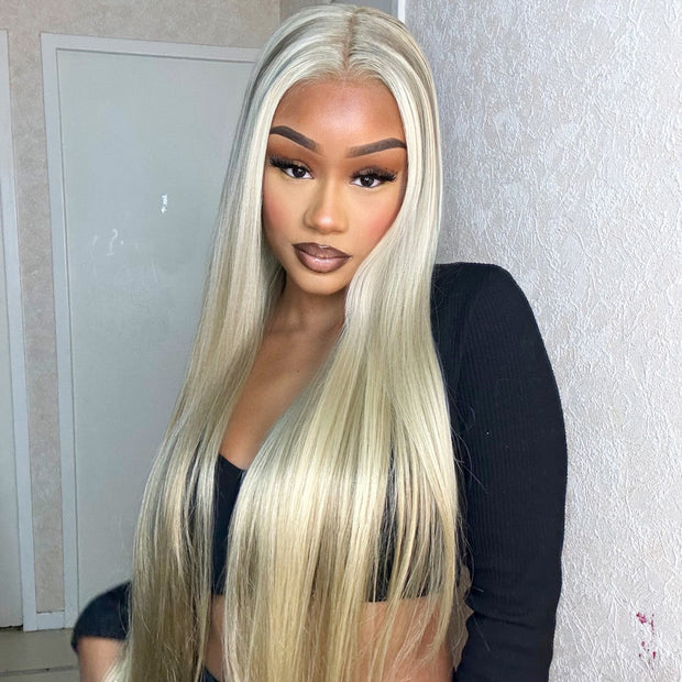 Flash Sale Customized Blonde Balayage on Brown Hair 13x6 Transparent Lace Frontal Ashimary Hair