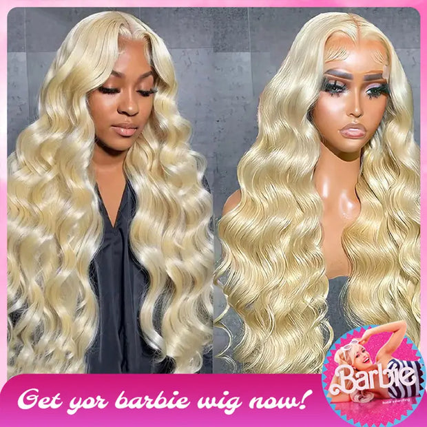 613 Blonde Glueless 4x4 5x5 6x6 Body Wave Lace Wigs 180% 250% Density Wigs Ashimary Virgin Hair