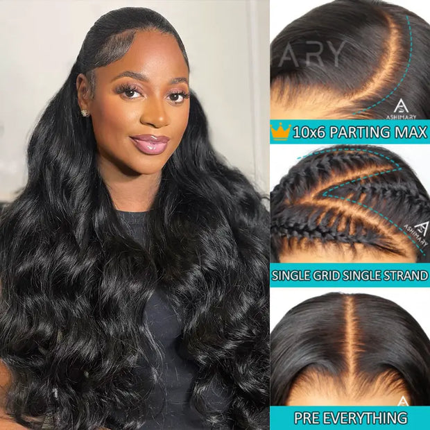 Flash Sale 10x6 Parting Max Pre-everything Glueless Wear Go wig Single Grid Single Strand All Texture 100% Human Hair