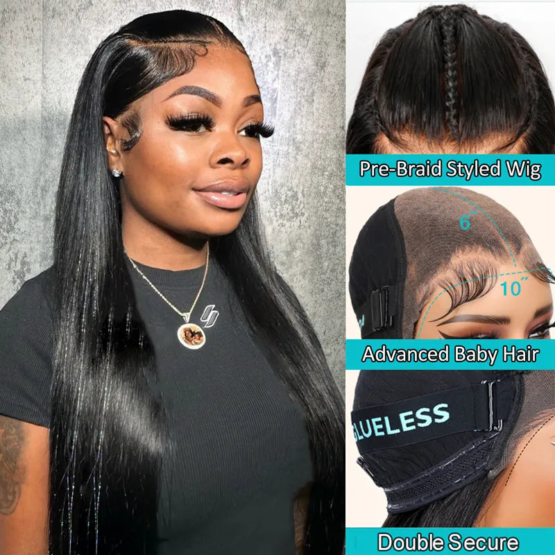 Pre-Braided Glueless Put On & Go 10x6 Parting Max Lace 