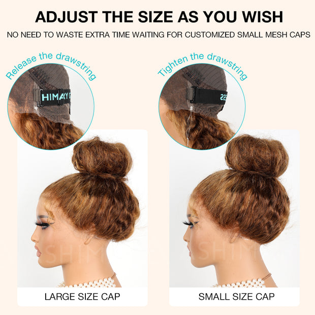 Flash Sale Invisi-Strap Snug Fit 360 HD Transparent Lace Water Wave Wig P4/27 Highlight Ombre Color Pre Plucked Hair