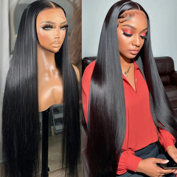 Long Wig | Silk Straight 13x4 HD Lace Frontal Wigs Human Hair 28-38 Inch