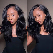 Peacock Curls Pull Go 13x6 Full Glueless Lace Front Wig Pre-Styled Heavy Layers Cut Human Hair