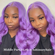 Purple-Color-Pre-Plucked-134-44-Transparent-Lace-Frontal-Wigs-Body-Wave-Virgin-Hair-wig