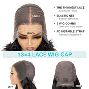 Highlight Mixed Blunt Cut Bob Transparent Lace Wigs