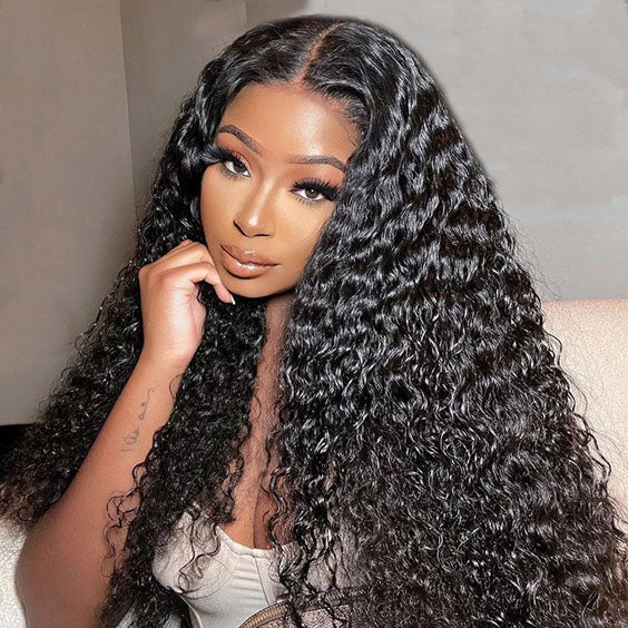 Water Wave 13x4 Transparent HD Lace Front Human Hair Wig