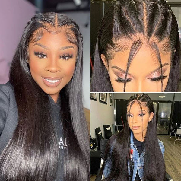 13x6 Full Transparent HD Lace Front Wig Straight Brazilian Hair 22Inches