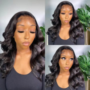 Flash Sale Body Wave 13x6 Full Lace Frontal Wig Pre-Cut Lace Glueless Wear Go Human Hair Wig
