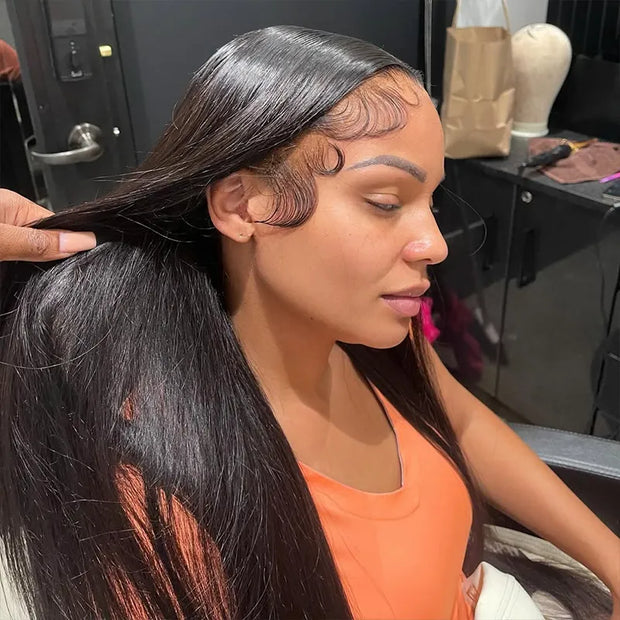 Flash Sale 13x6 Full Lace Frontal Wig Pre-Cut Lace Glueless Straight Human Hair Wig