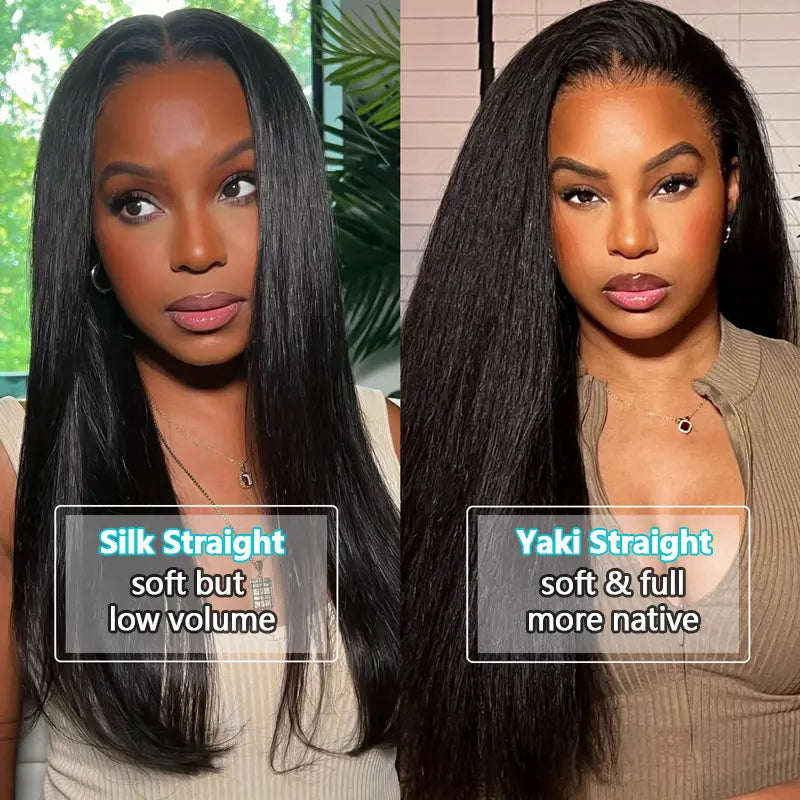 360 Lace Frontal Yaki Straight Wig Human Hair Pre Plucked HD Lace Wig ashimaryhair