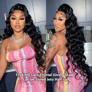13x6 full lace hd lace frontal loose wave human hair full look wig Ashimary.com