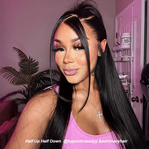 Ashimary 13x6 Transparent HD Full Lace Frontal Straight Hair Wig