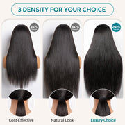 Ashimary Pull Go 13x6 Full Glueless Wig Transparent Lace Front Wig Straight Brazilian Human Hair