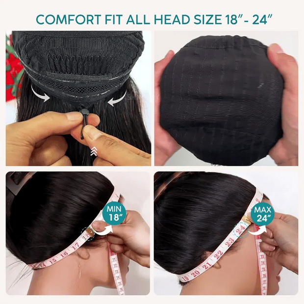 Pull Go 13x6 Full Glueless Wig Transparent Lace Front Wigs Body Wave Natural Black Ashimary Hair