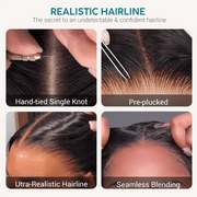 Pull Go 13x6 Full Glueless Wig Transparent Lace Front Wigs Body Wave Natural Black Ashimary Hair