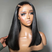 14 Inches 180% 4x4 Lace Closure Straight Bob Wig Human Hair Wigs Brazilian Short Bob Wig