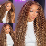 Flash Sale Highlight Piano Color 4x4 Lace Closure & 13x4/13x6 Lace Frontal Wig Brazilian Human Hair Luxurious Customization