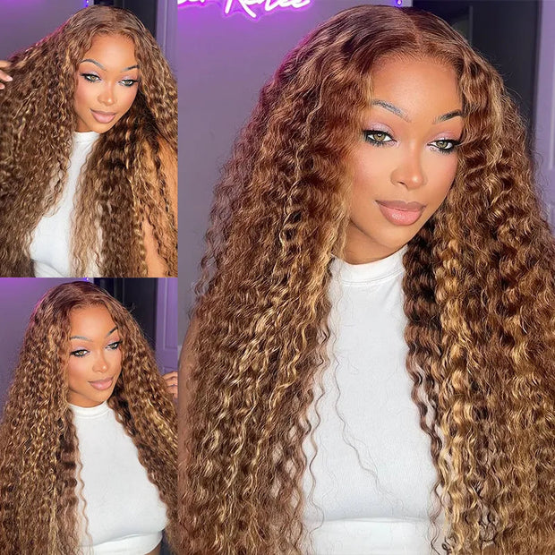 Flash Sale Highlight Piano Color 4x4 Lace Closure & 13x4/13x6 Lace Frontal Wig Brazilian Human Hair Luxurious Customization