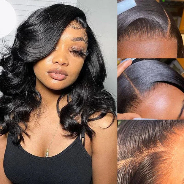 BOGO SALE: $139=Body Wave Short Bob Wig 8''+Short Jerry Curly Wig Bob Hair 8''