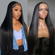 BOGO Glueless 5x5 HD Lace Closure Straight Wig Natural Color