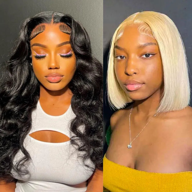 $1 for a  wig ashimary full lace parting max body  wave wigwith 13x4 lace frontal blonde wig