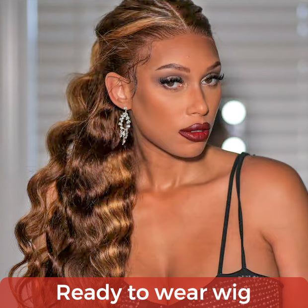 Flash Sale Wear & Go Wig Highlight Mix Color 4x4/5x5/6X4.5 Glueless Lace Wigs Ashimary Hair