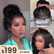 Deep Wave Invisi Strap Snug Fit 360 Transparent Lace Frontal Bleached  Knots Pre Cut Lace Wig