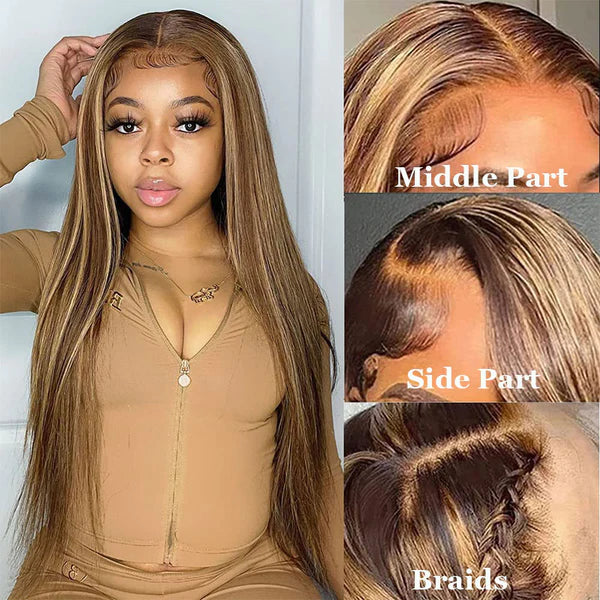 Flash Sale Wear & Go Wig Highlight Mix Color 4x4/5x5/6X4.5 Glueless Lace Wigs Ashimary Hair