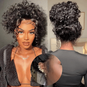Water Wave Invisi Strap Snug Fit 360 Transparent Lace Frontal Bleached Knots Pre Cut Lace Wig