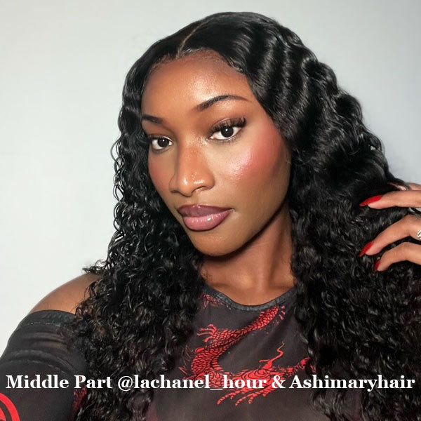 Pre Plucked Deep Wave Wig 360 Lace Frontal Wigs with Baby Hair-AshimaryHair.com