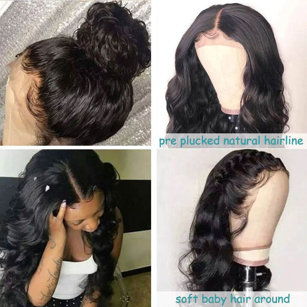 Pre Plucked 360 Lace Frontal Wig with Baby Hair Brazilian Body Wave-AshimaryHair.com