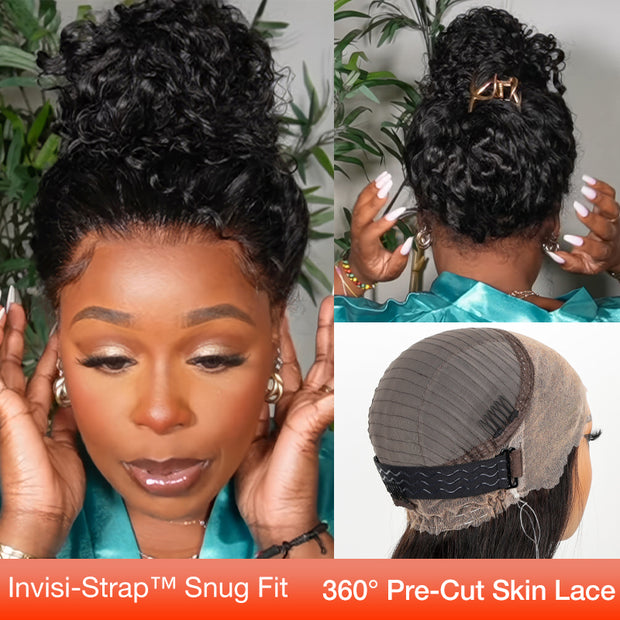 Flash Sale Cozy Invisi-Strap™ Snug Fit for 360 Skin Lace Frontal Pre-cut & Pre-bleached Human Hair Wig
