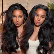 360 Lace Front Kinky  Straight Human Hair Wigs