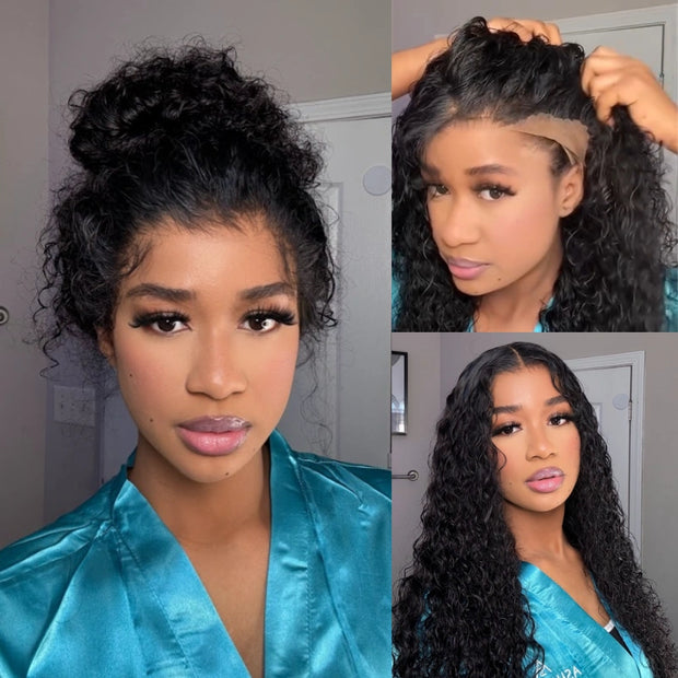 Deep Wave Invisi Strap Snug Fit 360 Transparent Lace Frontal Bleached  Knots Pre Cut Lace Wig