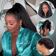 Glueless Newborn Hairline Invisi Strap 360 Skin Lace Frontal Kinky Straight Wig Pre-Everything Natural Look Human Hair Wig