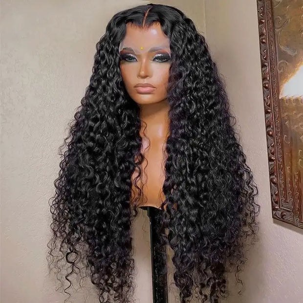 Pre Plucked Deep Wave 360 Lace Frontal Wig with Baby Hair Brazilian Hair